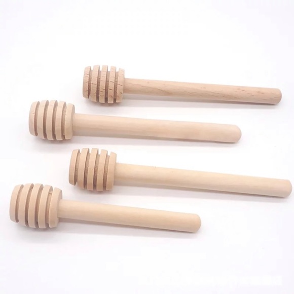 5Pcs/Lot 8cm Long Handle Wood Honey Stir - Picture 3 of 7